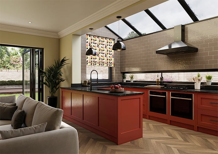 Orla Kiely Multi Stem, Tomato - Twist&Fit Roman Blind - Image 7